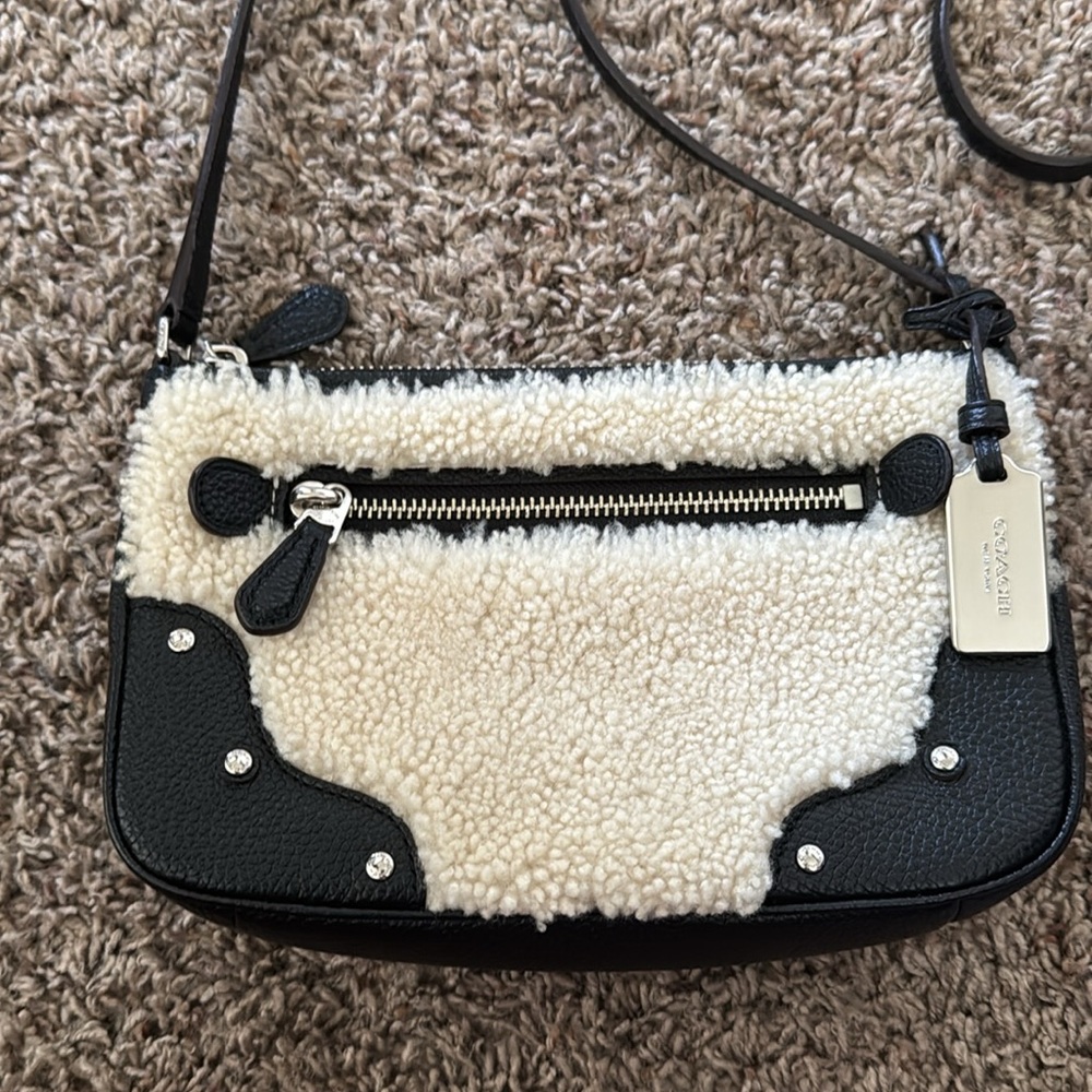 Coach Rhyder Shearling Pouchette Crossbody - Picture 2 of 15